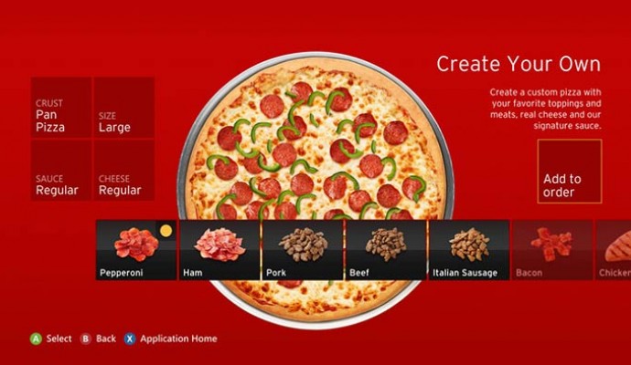 “مايكروسوفت” تتيح خدمة طلب البيتزا من خلال أجهزة إكس بوكس 360
