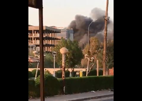 حريق في مبنى محافظة البصرة بعد رفع حظر التجول