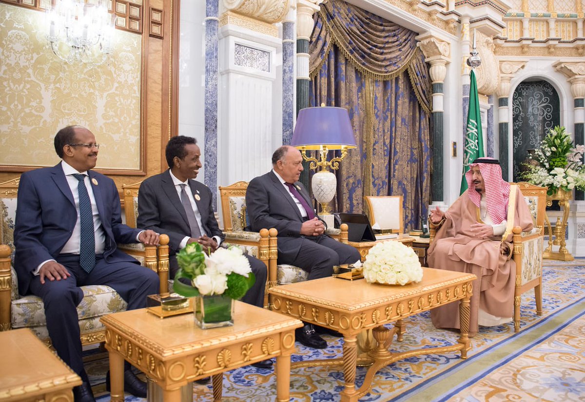 في قصر اليمامة.. الملك سلمان يستقبل وزراء خارجية 4 دول