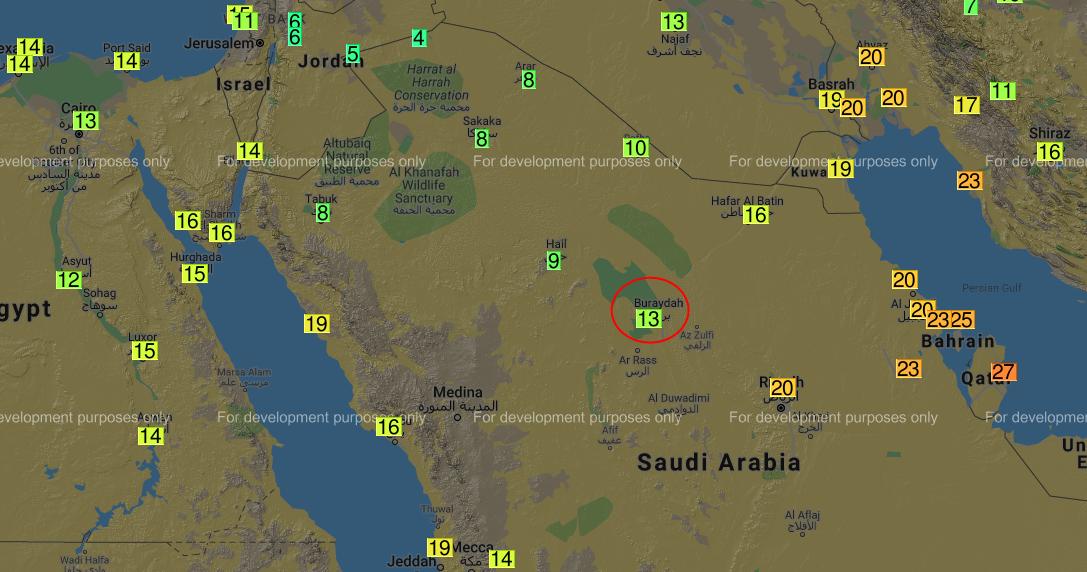 المسند: درجات الحرارة تسجل معدلات قياسية في القصيم والرياض