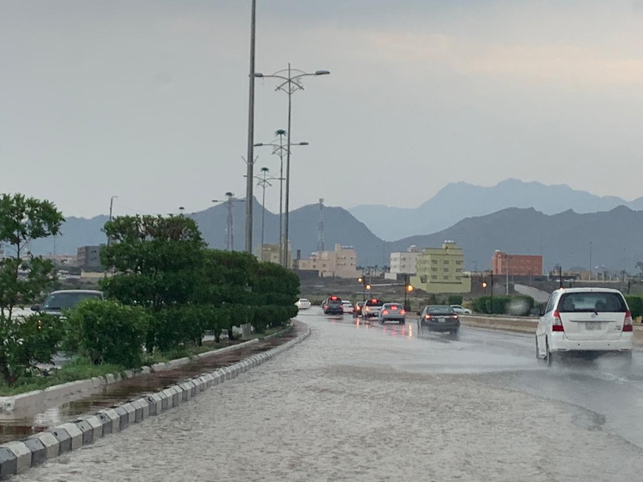 أمطار رعدية غزيرة وبرد وسيول على 6 مناطق