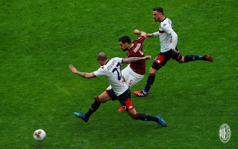 ميلان ضد جنوى في الدوري الايطالي