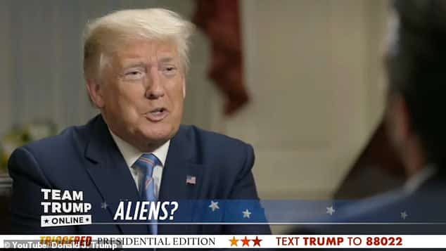 ترامب: الكائنات الفضائية موجودة وابن لادن أيد ترشح جو بايدن للرئاسة