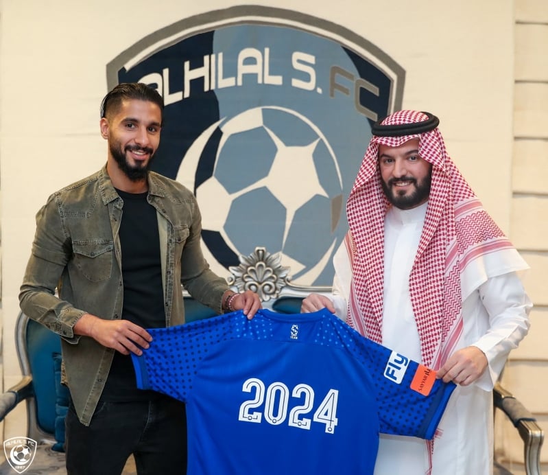 صالح الشهري مع رئيس الهلال