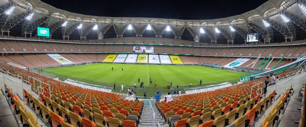 دوري محمد بن سلمان.. ملعب الجوهرة جاهز لمباراة الاتحاد والأهلي