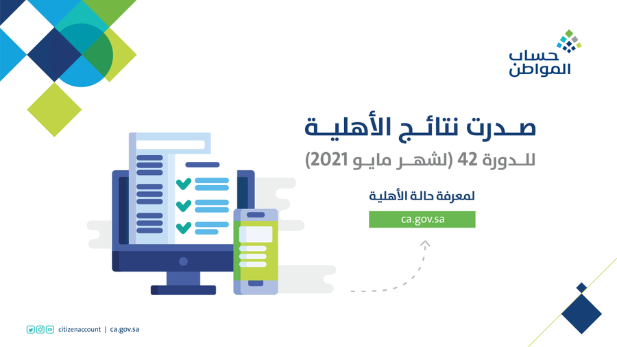 حساب المواطن يعلن صدور نتائج الأهلية للدورة 42