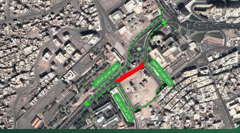 مرور المدينة : إغلاق طريق عمر بن الخطاب جزئيًِّا لمدة شهر