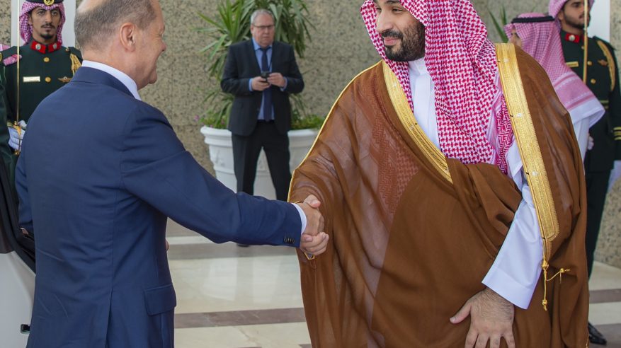 محمد بن سلمان يستقبل المستشار الألماني