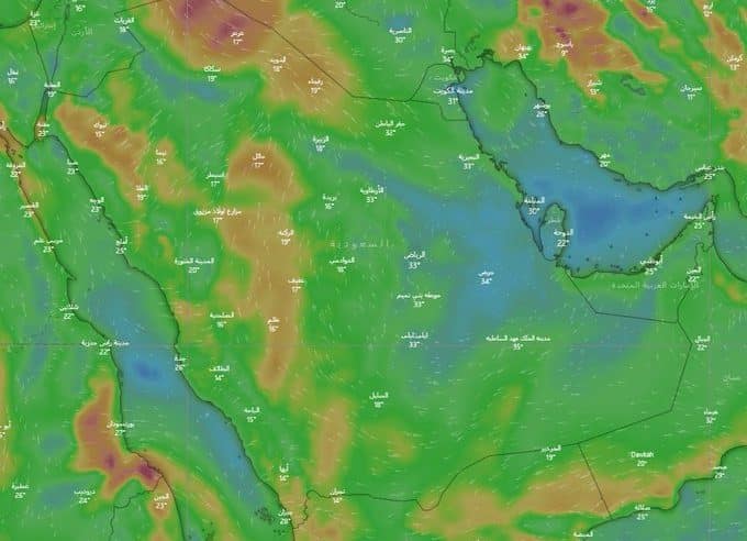 الحصيني: أمطار متوسطة على 3 مناطق