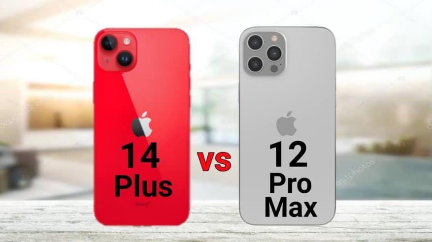 iPhone 12 pro Max ضد iPhone 14 plus 