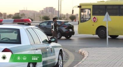 جهود رجال المرور تتواصل مع عودة الدراسة