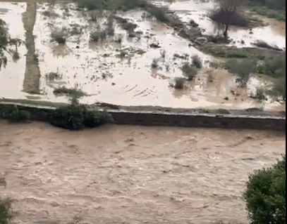 مشاهد لهطول الأمطار وجريان السيول بعدة مناطق