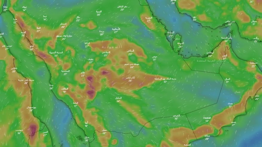 توقعات بـ بأمطار شبه غزيرة وحبات برد اليوم وغدًا