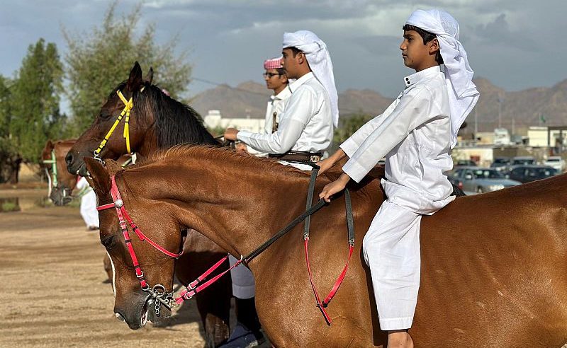 رقص الخيول يميز احتفالات أهالي نجران بالعيد