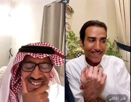 عفوية خالد عبدالرحمن بعد انقطاع البث مع فايز المالكي