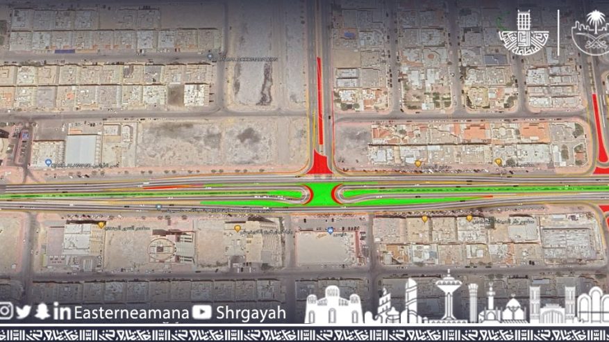 بدء تطوير الحركة المرورية بطريق الخليج العربي ودوار الصدفة بالدمام