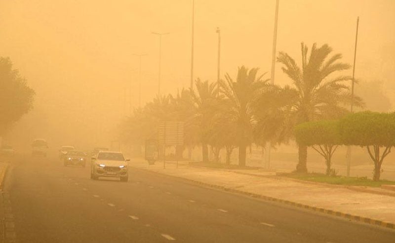 أتربة مثارة على 4 مناطق حتى المساء