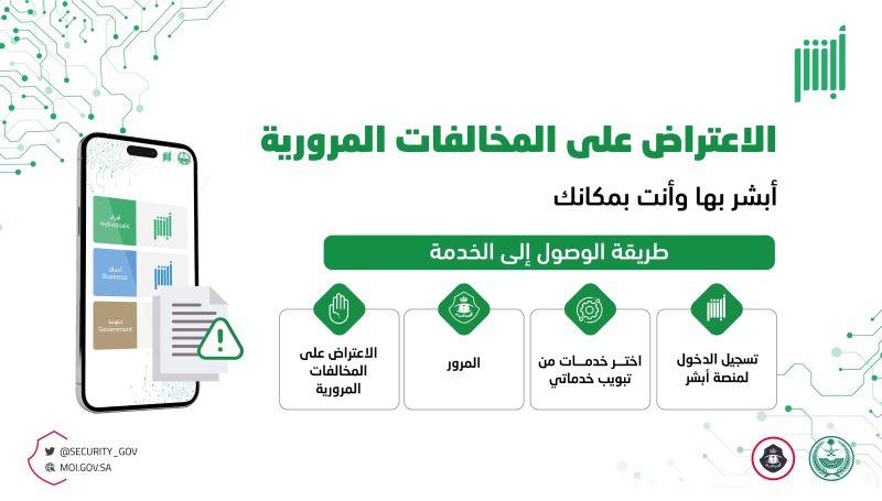 خطوات الاعتراض على المخالفات المرورية