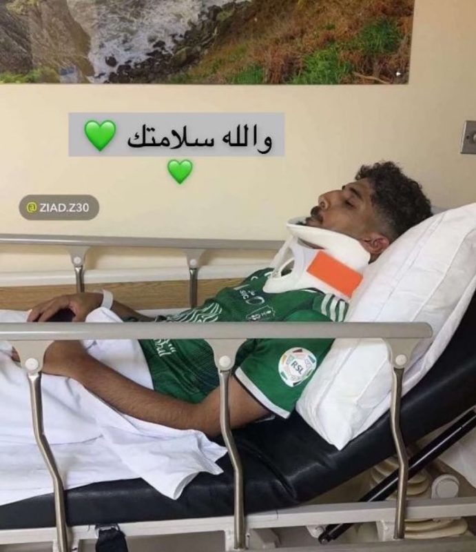 إصابة زياد الجهني لاعب الأهلي السعودي