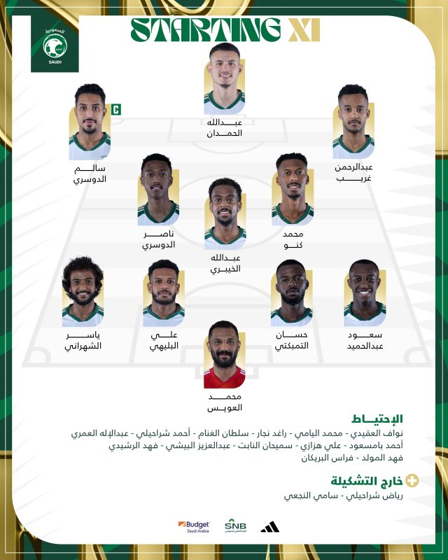 تشكيل المنتخب السعودي - كوريا الجنوبية