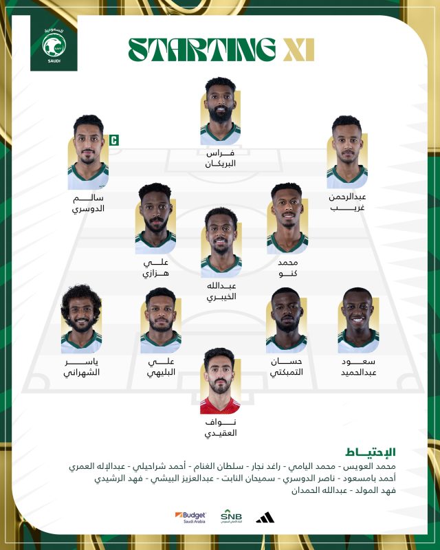 تشكيل المنتخب السعودي لمواجهة كوستاريكا