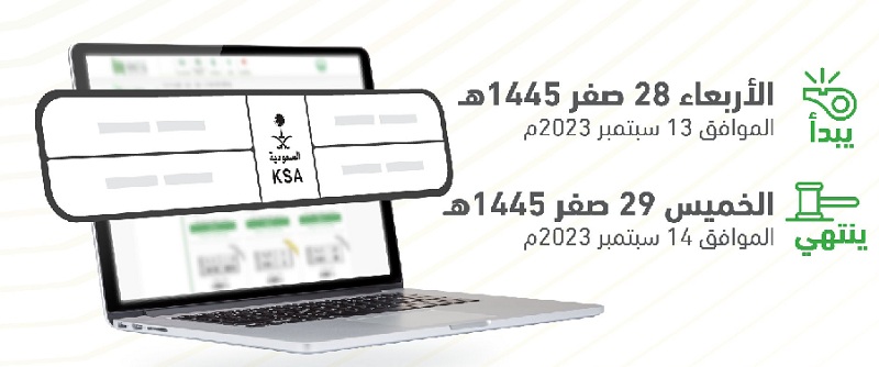 طرح مزاد اللوحات الإلكتروني اليوم عبر أبشر