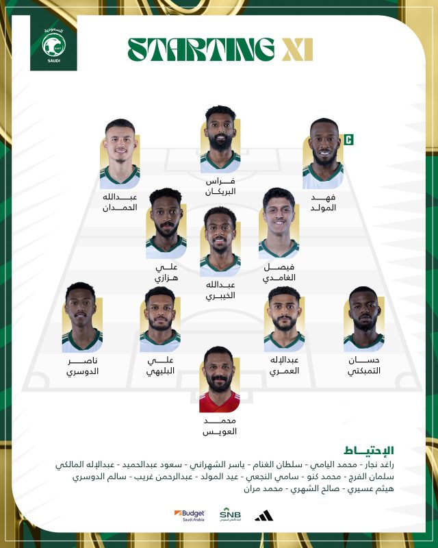 تشكيل المنتخب السعودي لمواجهة نيجيريا