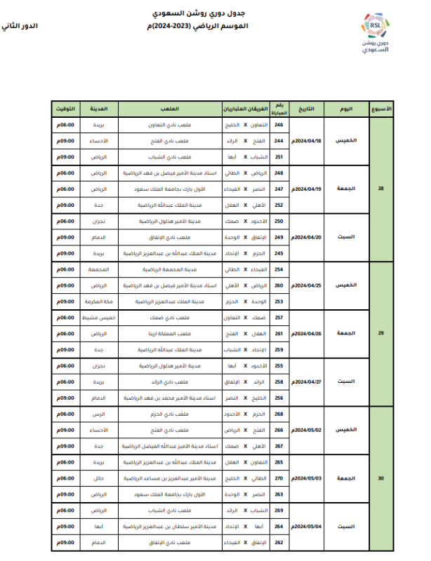 دوري روشن - 2