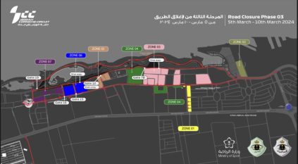 بدء المرحلة الثالثة لإغلاق الكورنيش الفرعي المتجه إلى حلبة كورنيش جدة