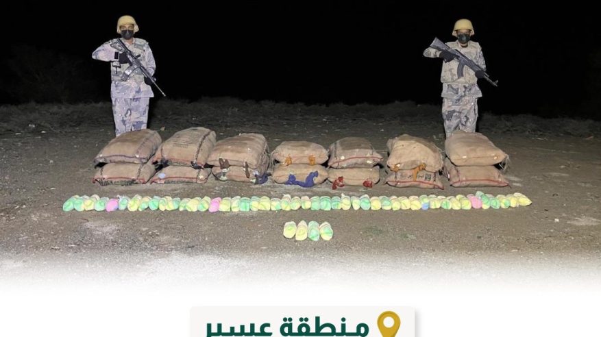 حرس الحدود بعسير يحبط تهريب 330 كيلو قات