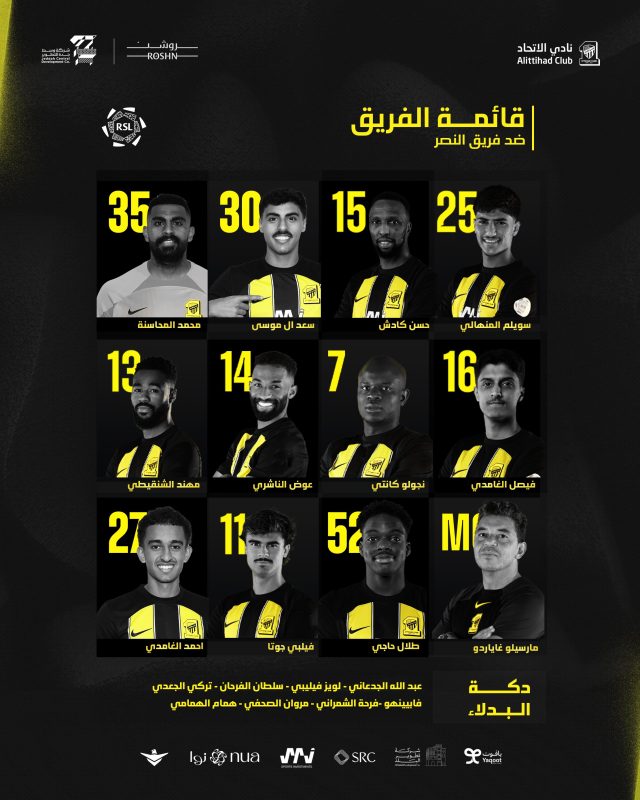 تشكيل الاتحاد لمواجهة النصر