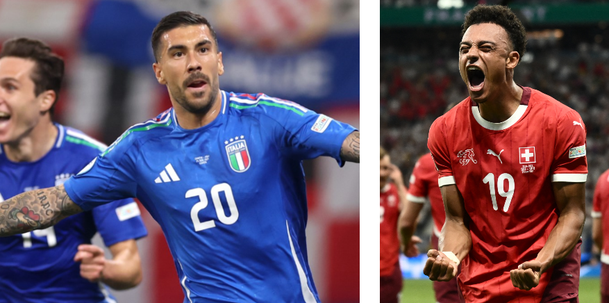 موعد مباراة إيطاليا ضد سويسرا في دور الـ16 وتردد القناة الناقلة