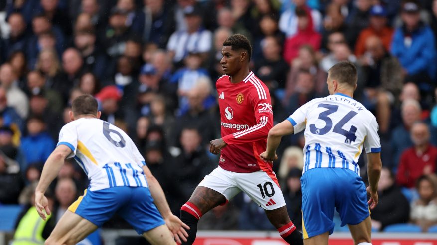 ثنائية تُهدي برايتون الفوز بمباراة brighton vs man united