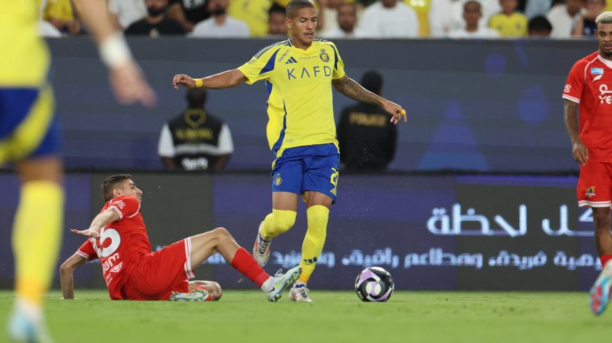 شاهد .. النصر يحسم الشوط الأول من مباراة al-nassr vs al-wehda بهدف