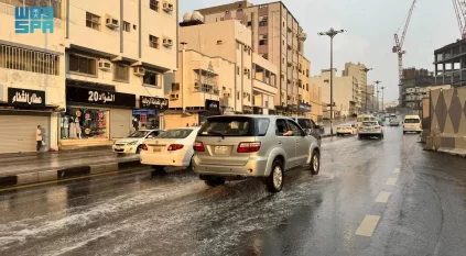 روعة الزمان والمكان.. لقطات توثق أمطار الخير على مكة