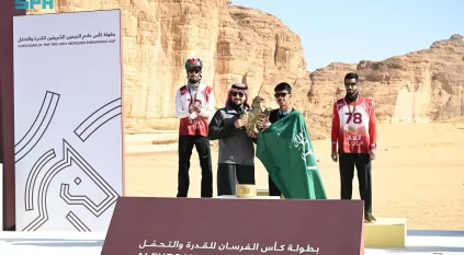 الفارس السعودي مهند السالمي يتوج بلقب كأس خادم الحرمين للقدرة والتحمل