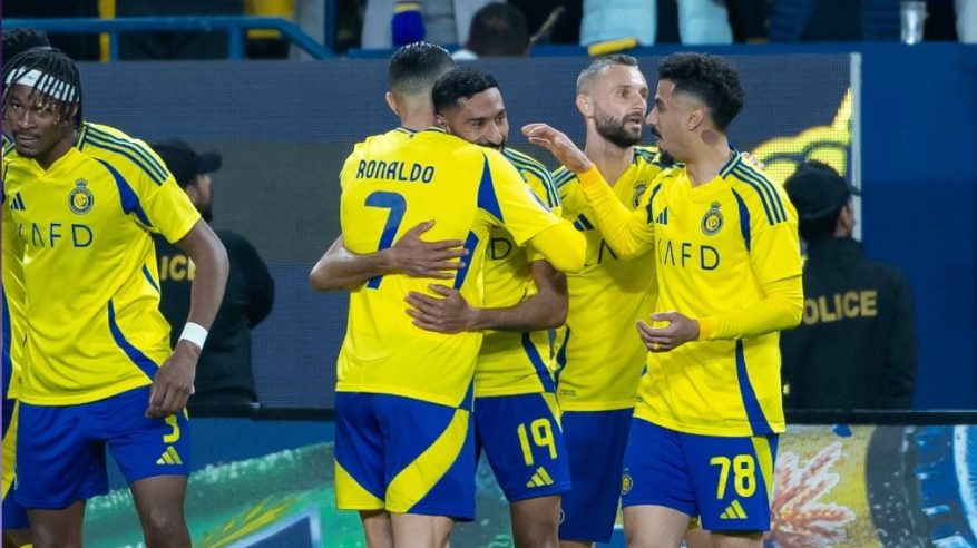 النصر يتفوق على الوصل بثنائية في الشوط الأول