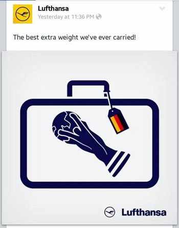 بالصورة.. خطوط الطيران الألمانية عن كأس العالم: أفضل وزن زائد حملناه