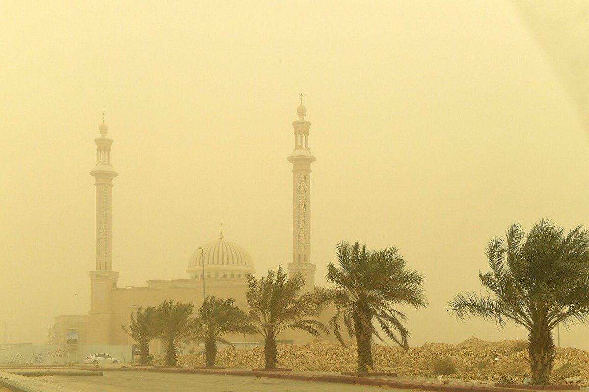 طقس الرياض .. شبه انعدام الرؤية بسبب الغبار حتى الواحدة ليلًا