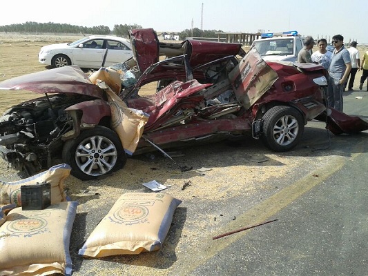 وفاتان وإصابة في حادث تصادم على طريق جازان- صبيا
