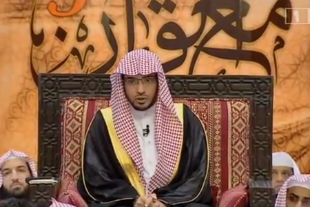 الشيخ صالح المغامسي يبكي خلال الحلقة الاولى لبرنامج مع القرآن على القناة الأولى