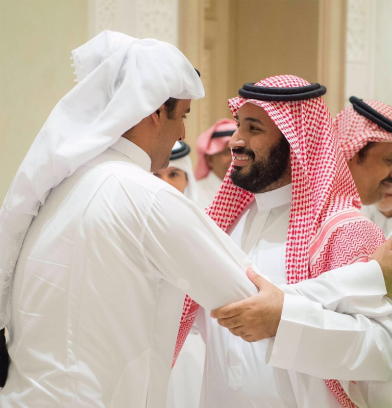 محمد بن سلمان مرحبا بامير قطر 