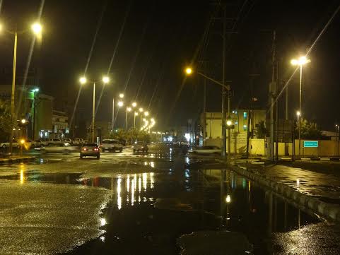 بالصور .. محافظة شرورة تحت زخات المطر