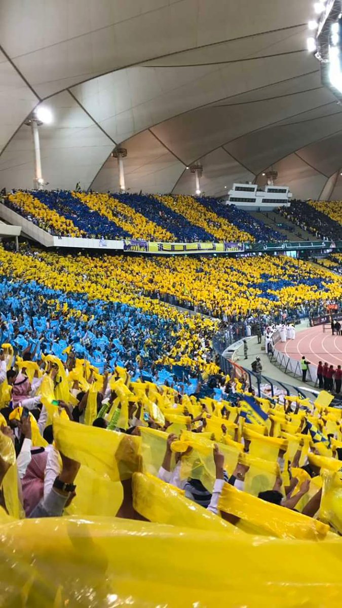 هنا.. صور جماهير نادي النصر في ملعب الدرة قبل انطلاق مباراة الاتفاق