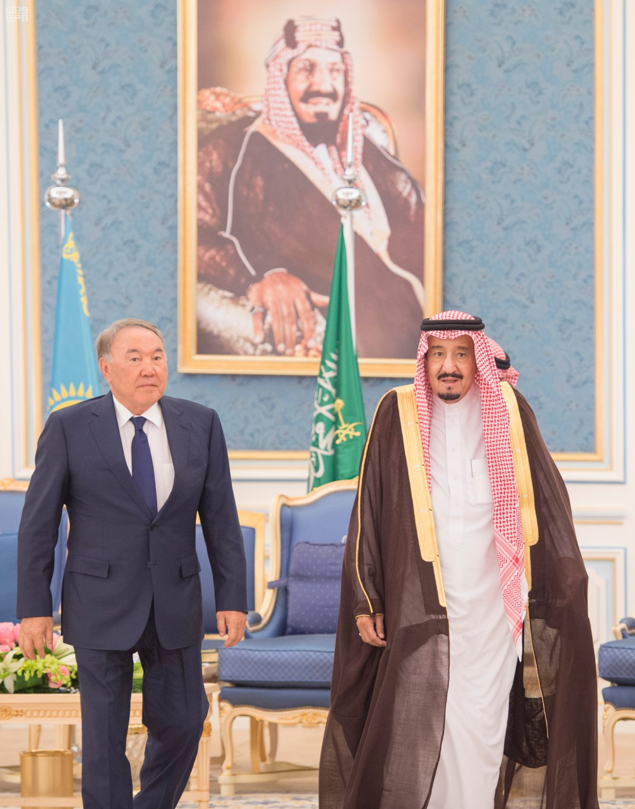 شاهد .. صور استقبال الملك لرئيس كازاخستان