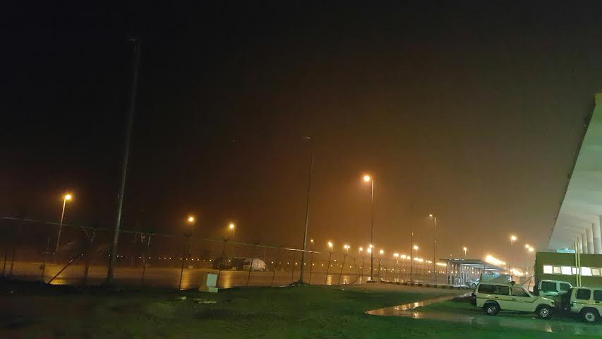 بالصور.. #أمطار غزيرة ورياح شديدة على #الخفجي